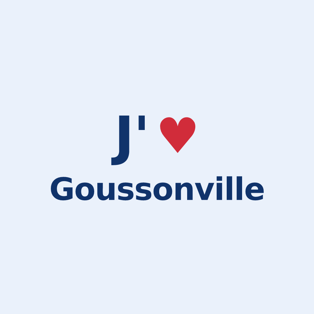 Sticker personnalisé Goussonville — design J'aime Goussonville