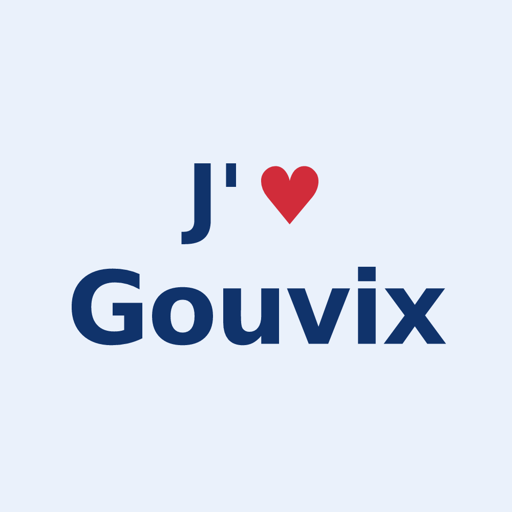 Sticker personnalisé Gouvix — design J'aime Gouvix
