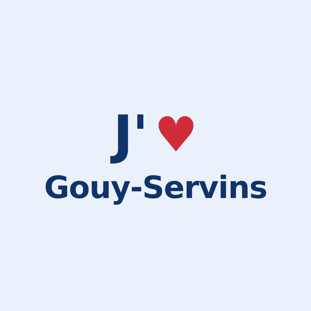 Sticker personnalisé Gouy-Servins — design J'aime Gouy-Servins