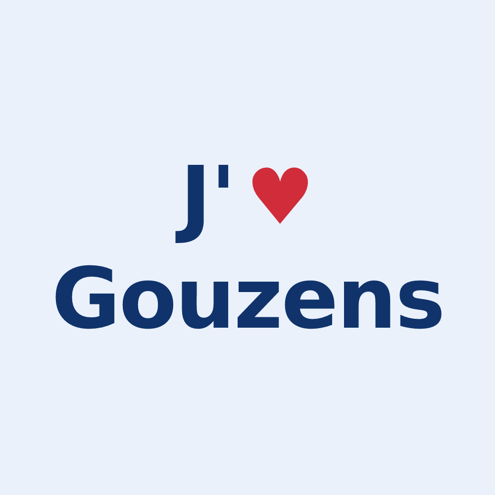 Sticker personnalisé Gouzens — design J'aime Gouzens
