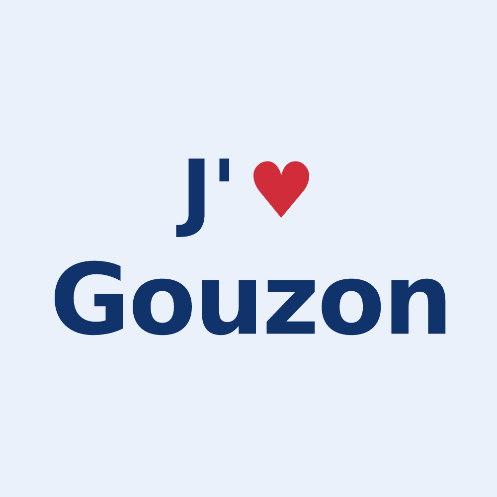 Sticker personnalisé Gouzon — design J'aime Gouzon