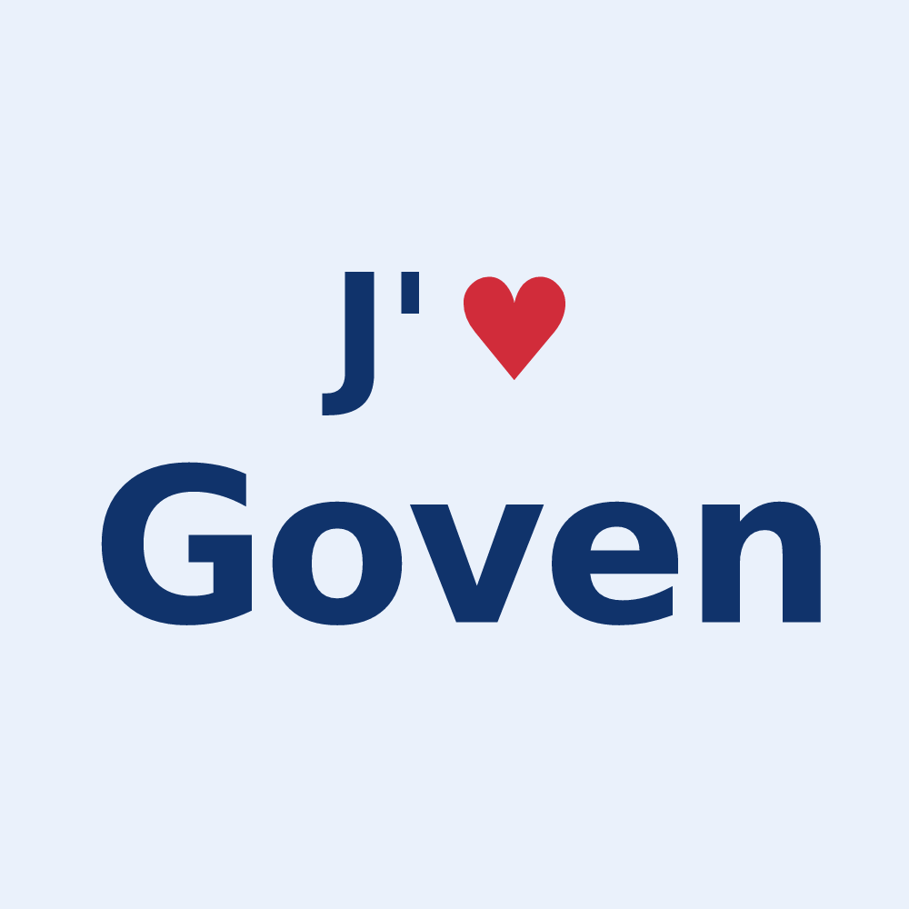 Sticker personnalisé Goven — design J'aime Goven