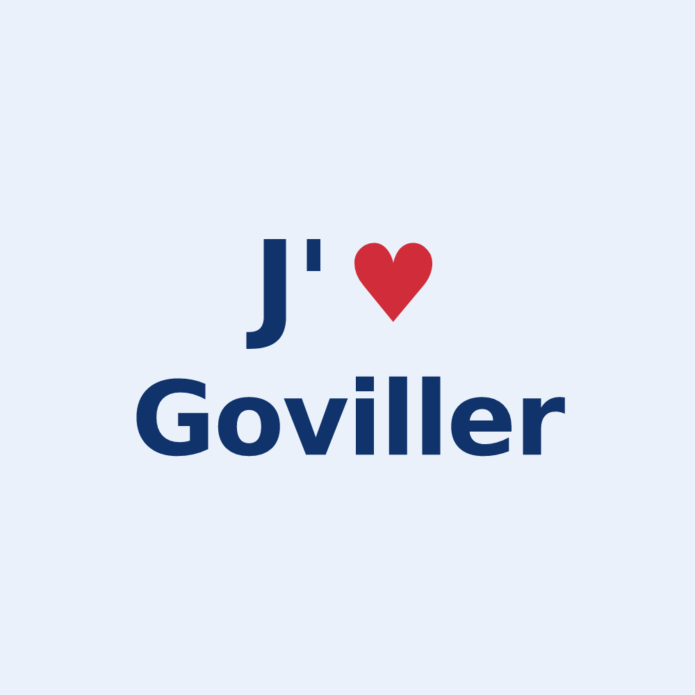 Sticker personnalisé Goviller — design J'aime Goviller