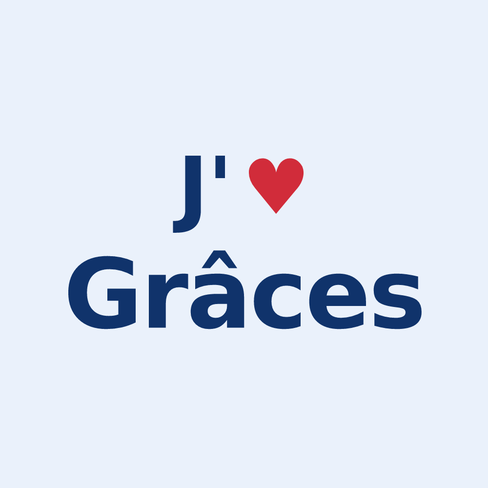 Sticker personnalisé Grâces — design J'aime Grâces