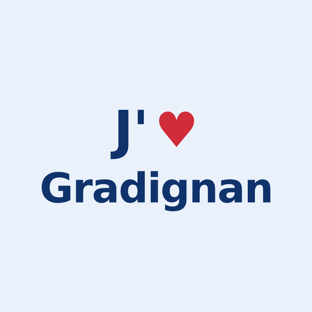 Sticker personnalisé Gradignan — design J'aime Gradignan