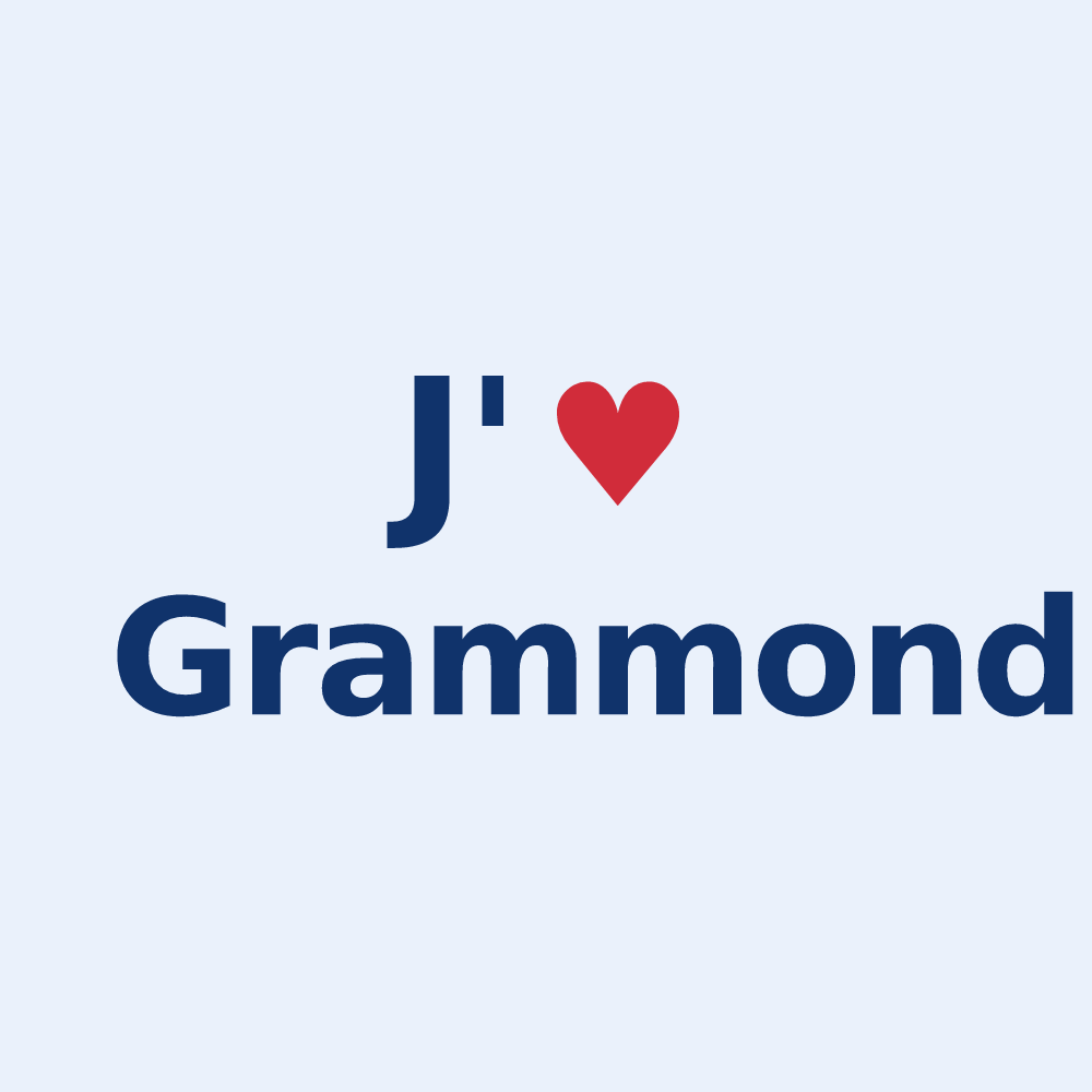 Sticker personnalisé Grammond — design J'aime Grammond