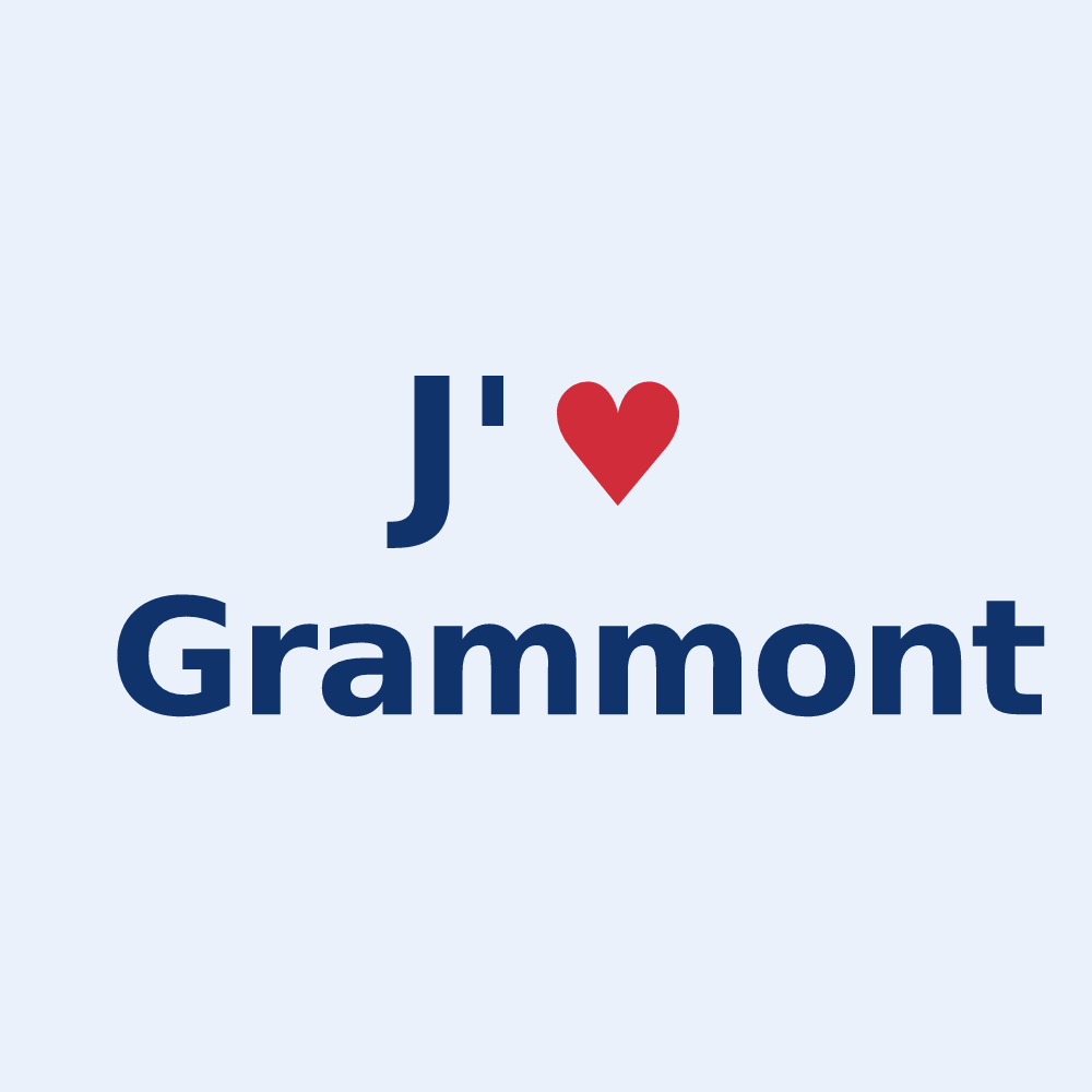 Sticker personnalisé Grammont — design J'aime Grammont