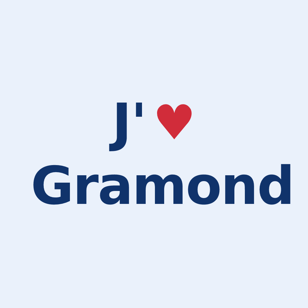 Sticker personnalisé Gramond — design J'aime Gramond