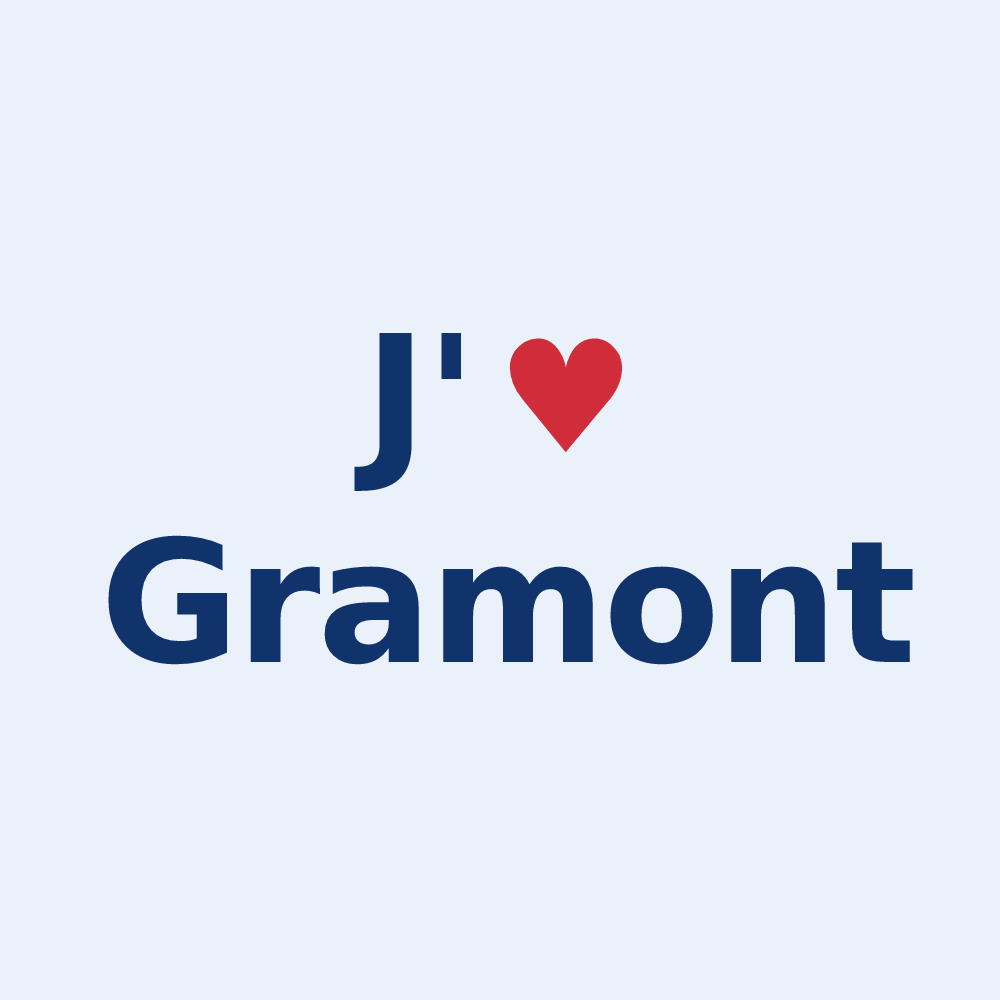 Sticker personnalisé Gramont — design J'aime Gramont