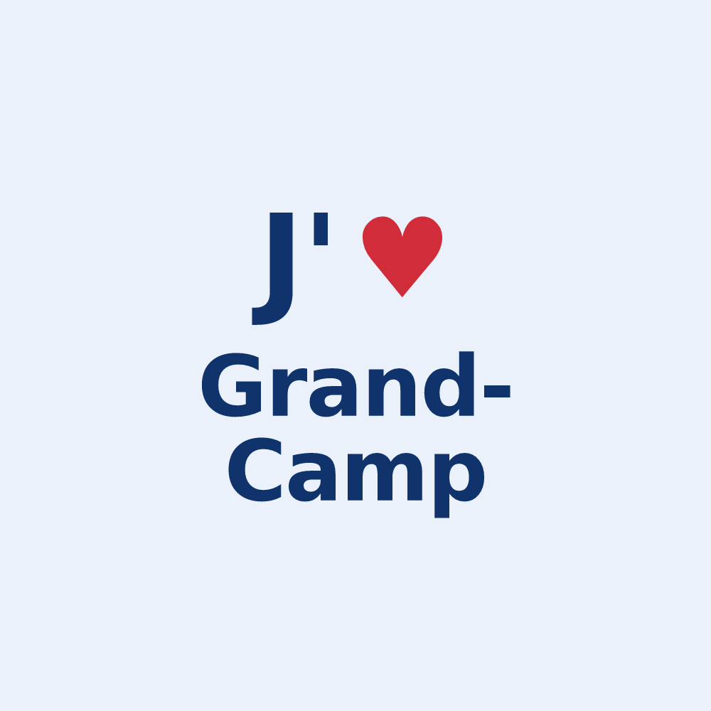 Sticker personnalisé Grand-Camp — design J'aime Grand-Camp