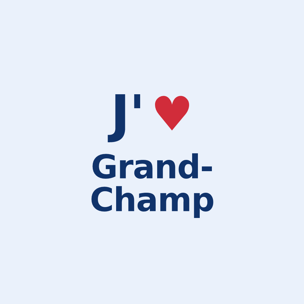 Sticker personnalisé Grand-Champ — design J'aime Grand-Champ