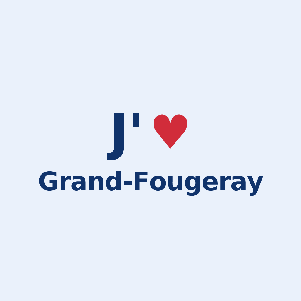 Sticker personnalisé Grand-Fougeray — design J'aime Grand-Fougeray