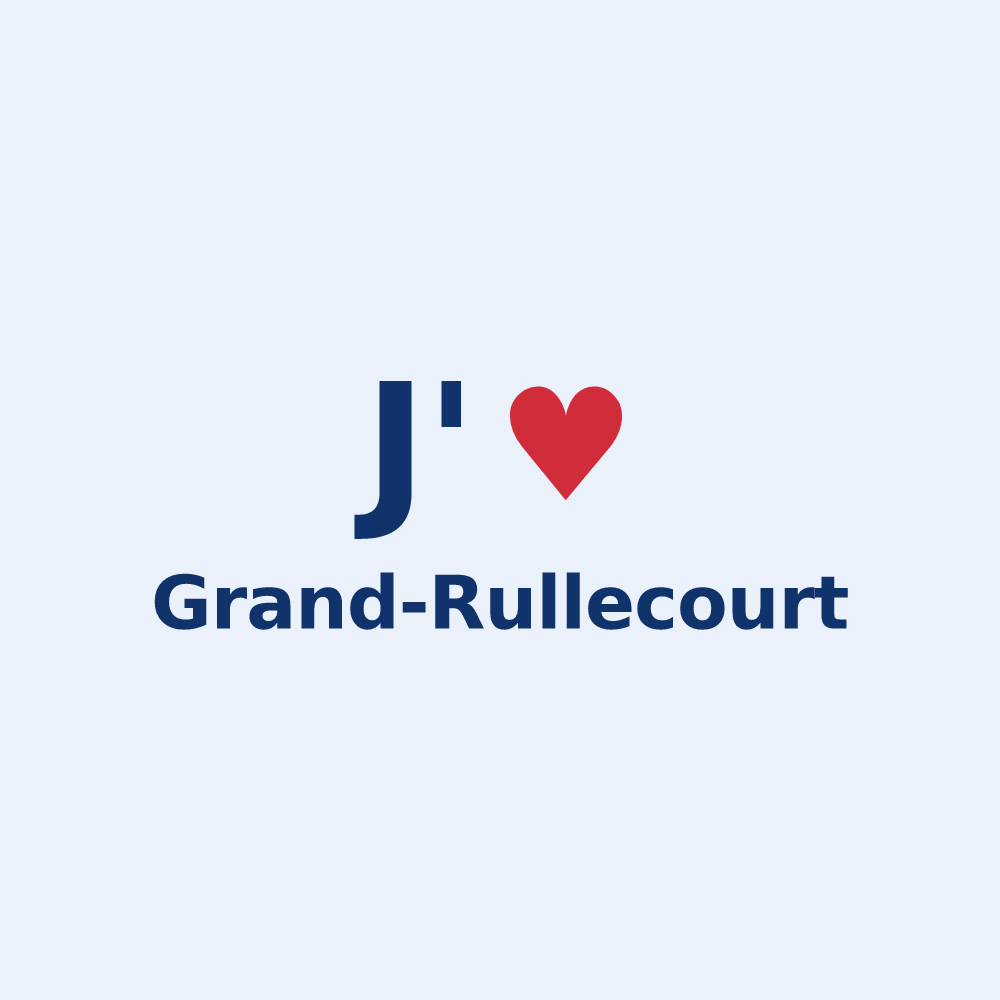 Sticker personnalisé Grand-Rullecourt — design J'aime Grand-Rullecourt