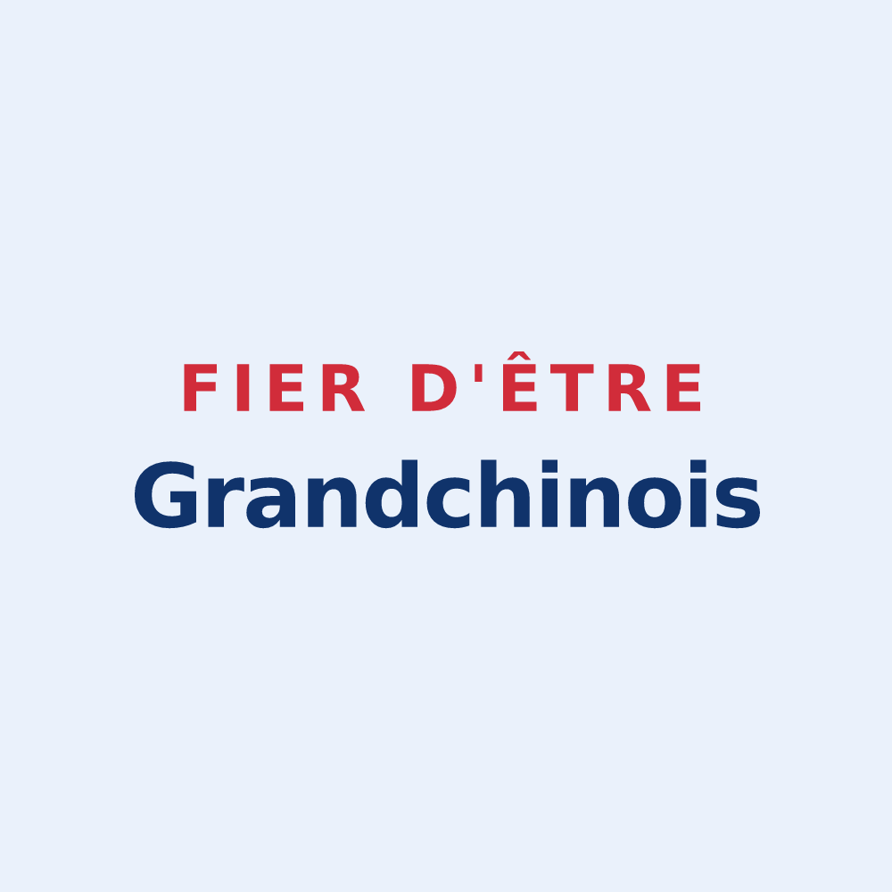 Sticker « Fier d'être Grandchinois » — design pour Grandchamp