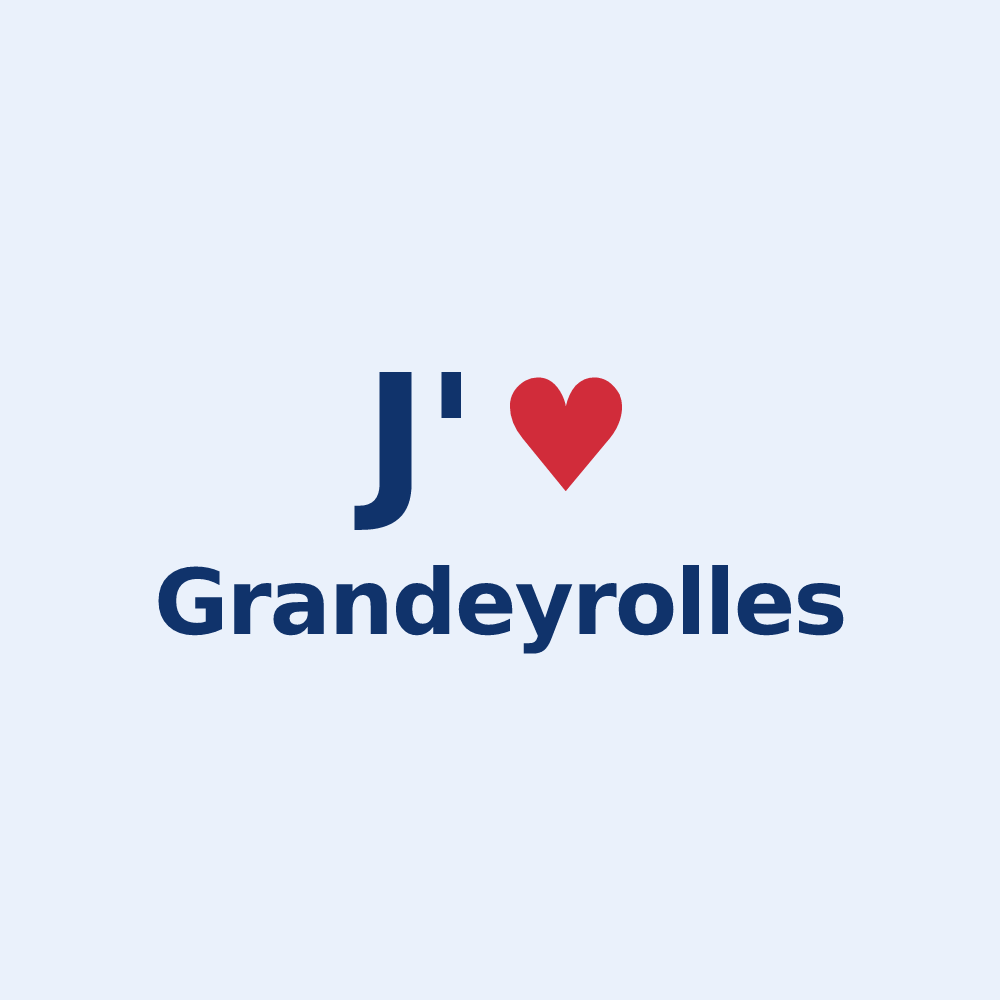 Sticker personnalisé Grandeyrolles — design J'aime Grandeyrolles
