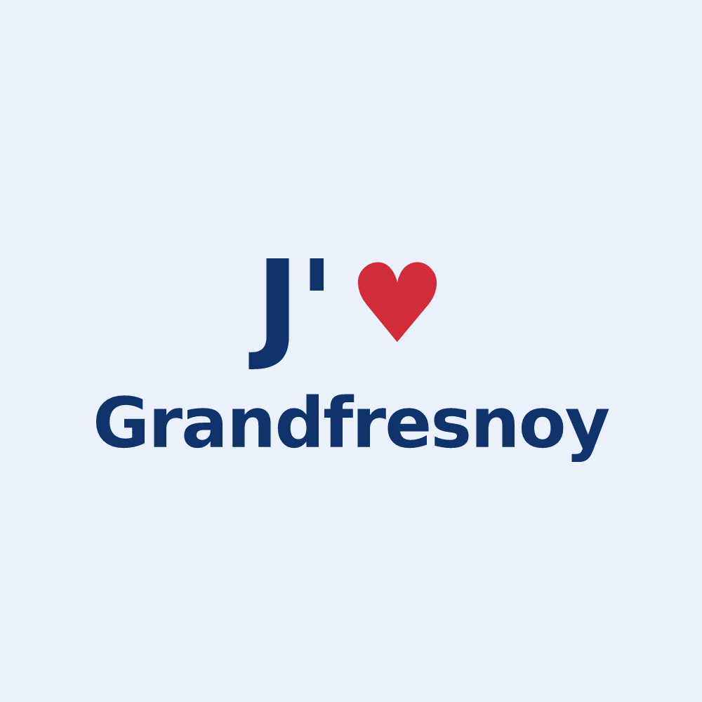 Sticker personnalisé Grandfresnoy — design J'aime Grandfresnoy