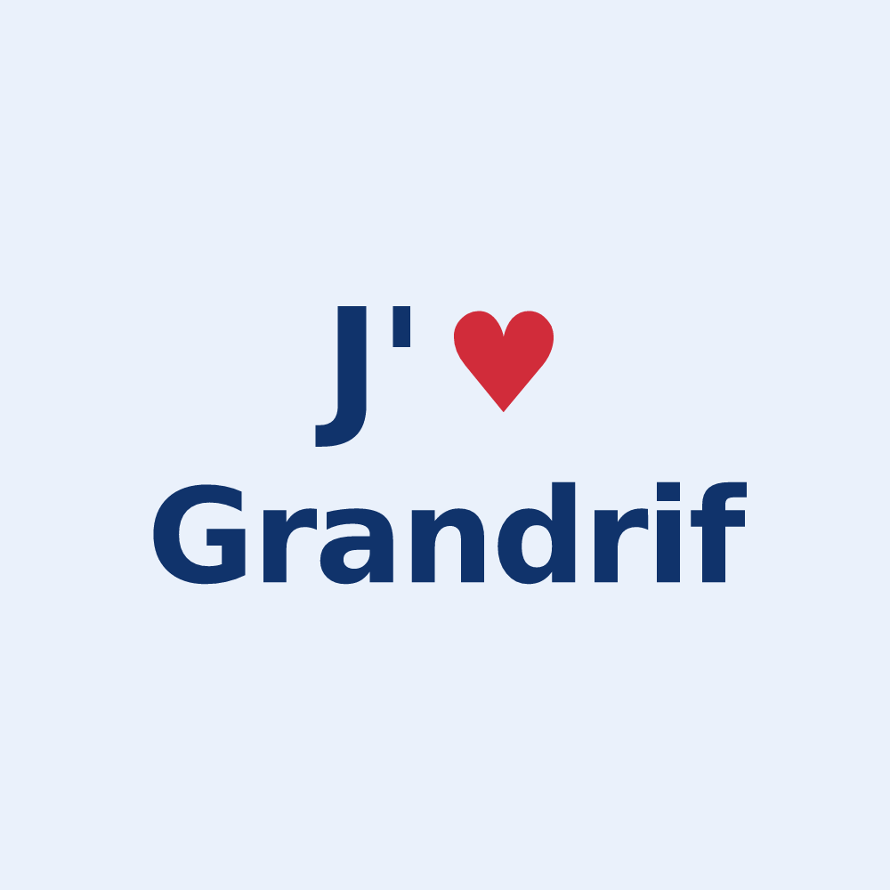 Sticker personnalisé Grandrif — design J'aime Grandrif