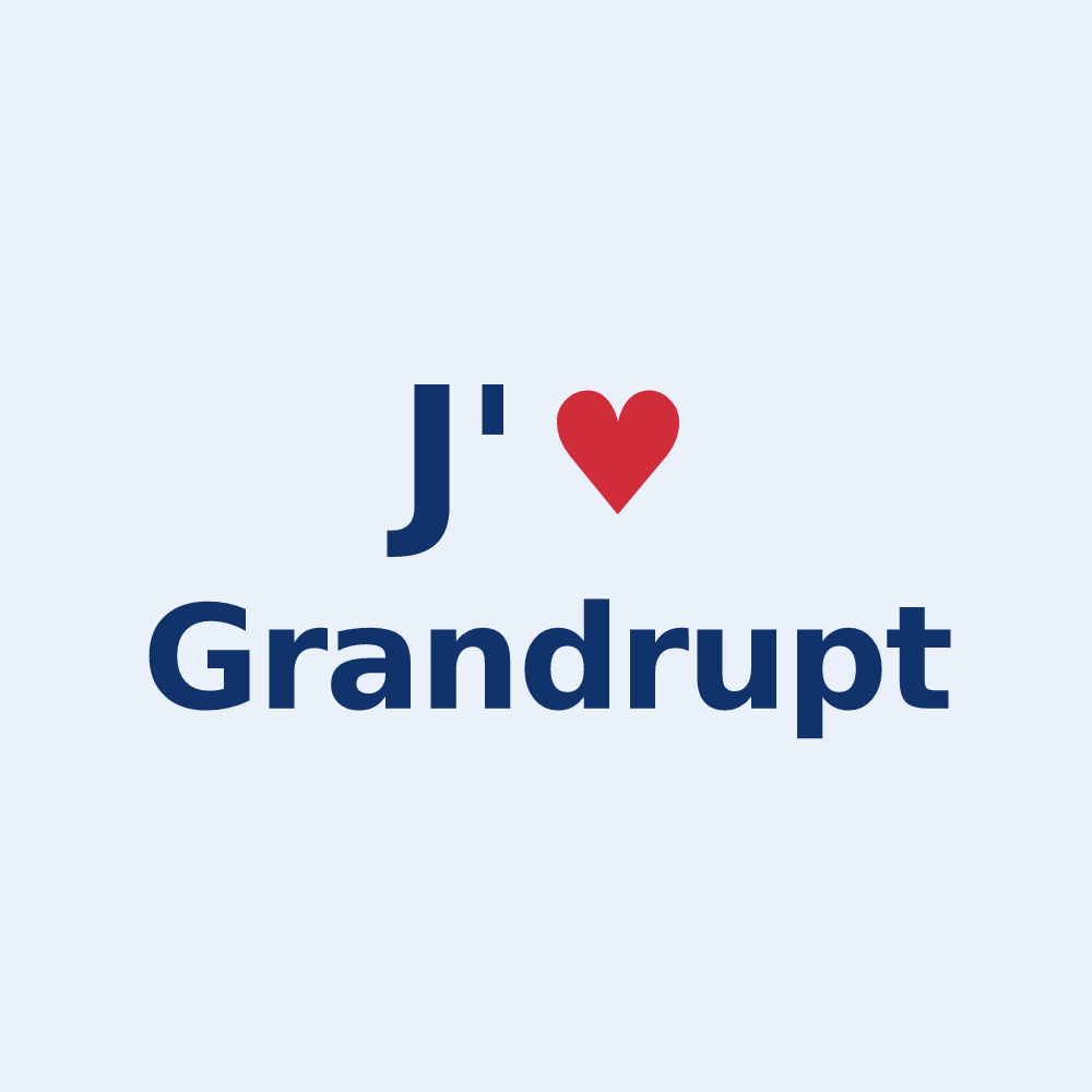 Sticker personnalisé Grandrupt — design J'aime Grandrupt