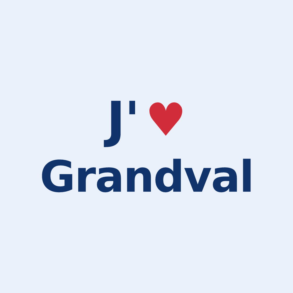 Sticker personnalisé Grandval — design J'aime Grandval