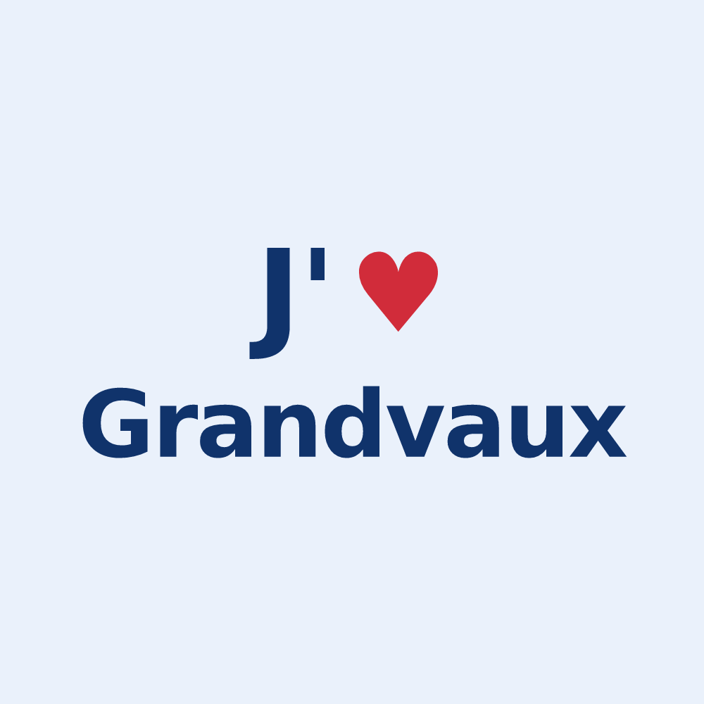 Sticker personnalisé Grandvaux — design J'aime Grandvaux