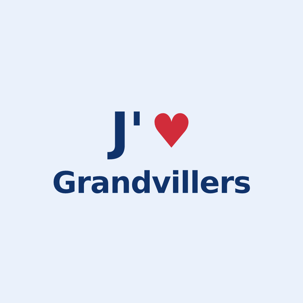 Sticker personnalisé Grandvillers — design J'aime Grandvillers