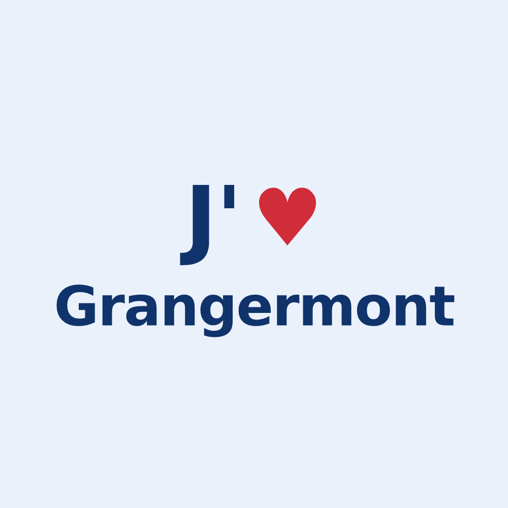 Sticker personnalisé Grangermont — design J'aime Grangermont