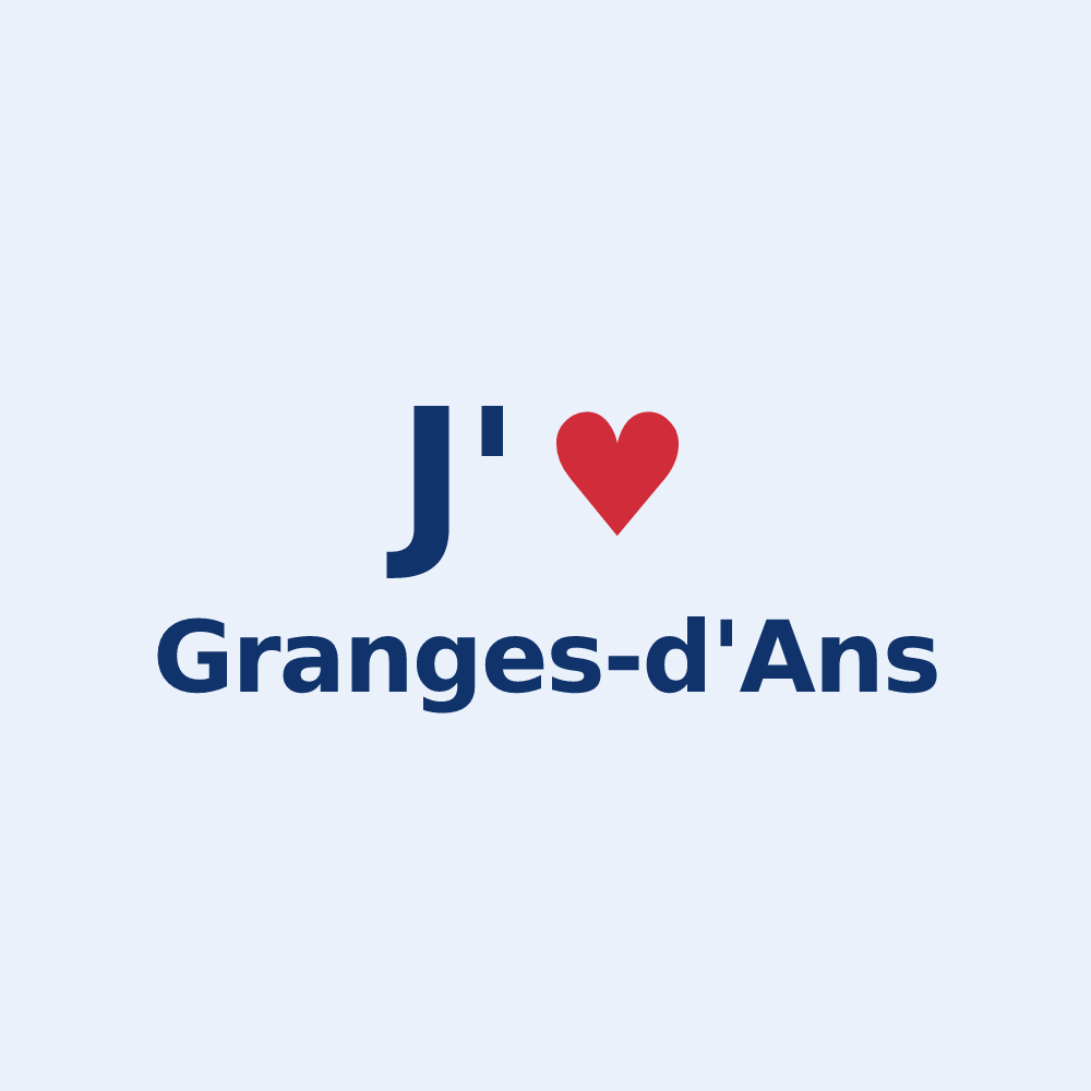 Sticker personnalisé Granges-d'Ans — design J'aime Granges-d'Ans