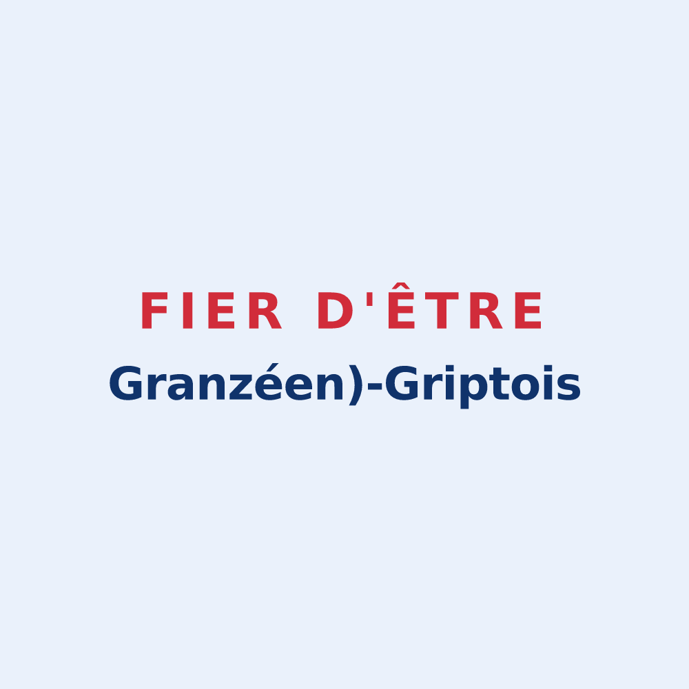 Sticker « Fier d'être Granzéen)-Griptois » — design pour Granzay-Gript