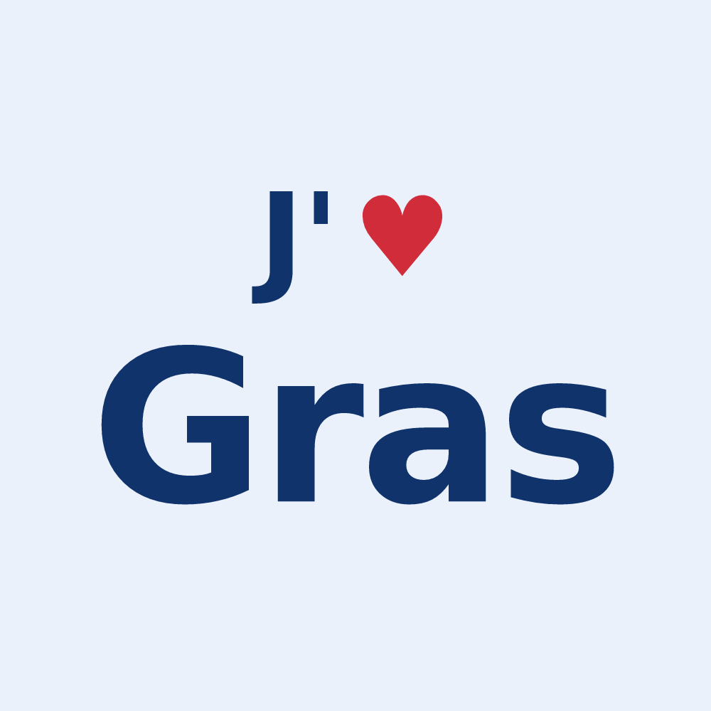 Sticker personnalisé Gras — design J'aime Gras