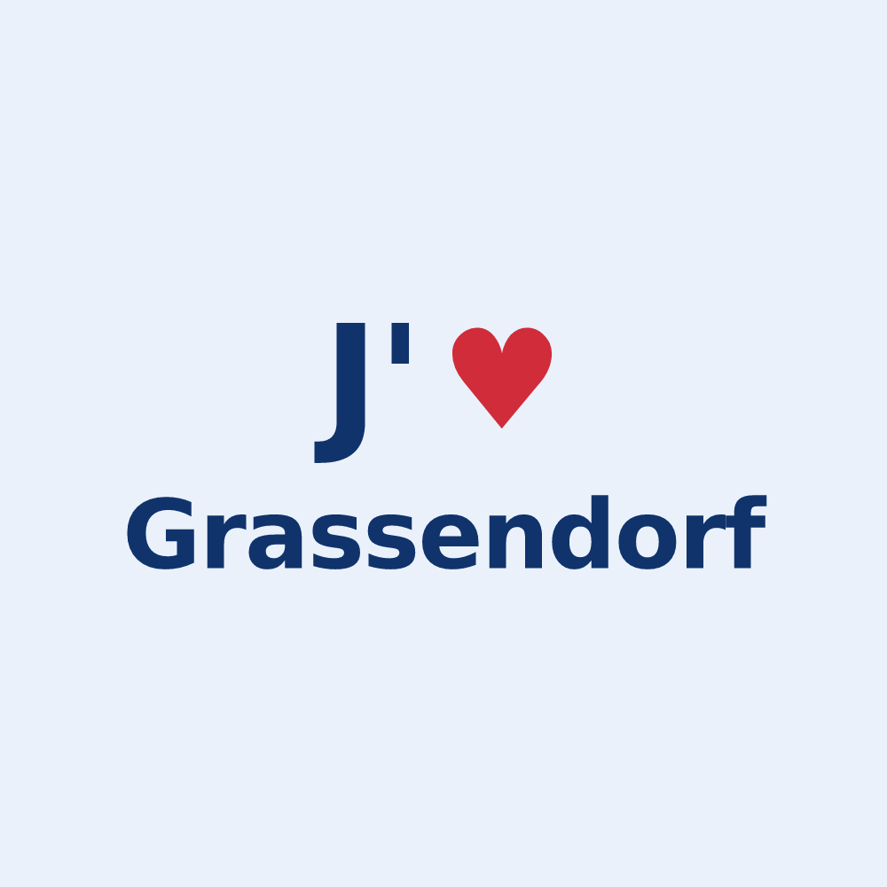 Sticker personnalisé Grassendorf — design J'aime Grassendorf