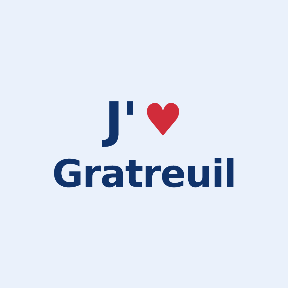 Sticker personnalisé Gratreuil — design J'aime Gratreuil
