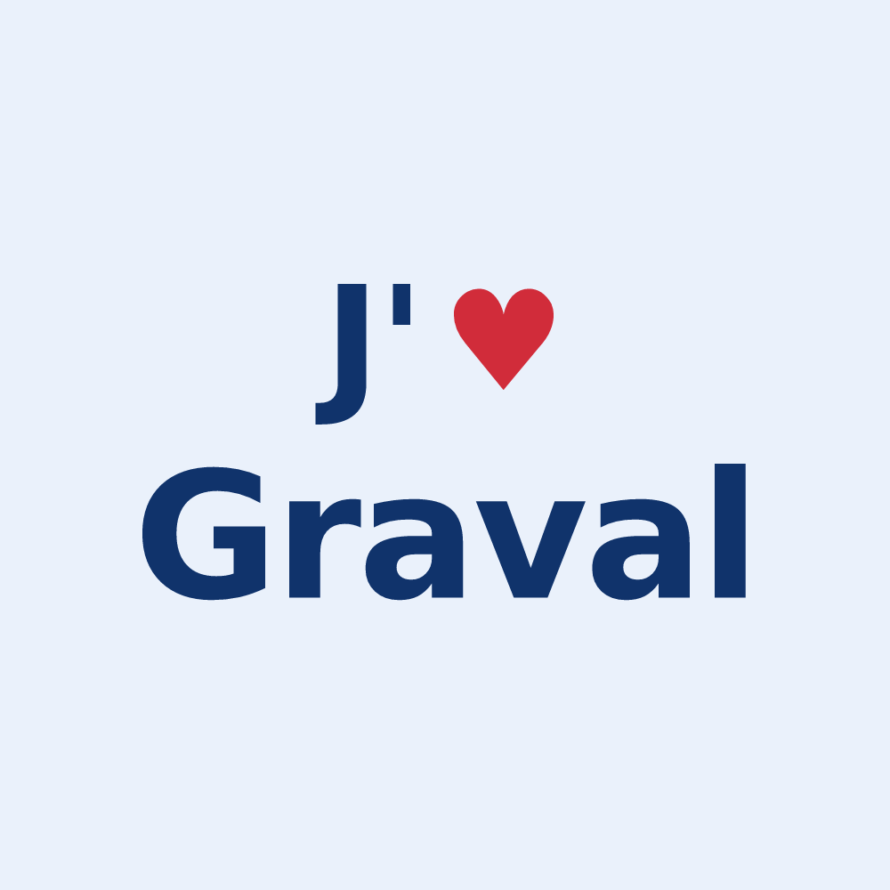 Sticker personnalisé Graval — design J'aime Graval