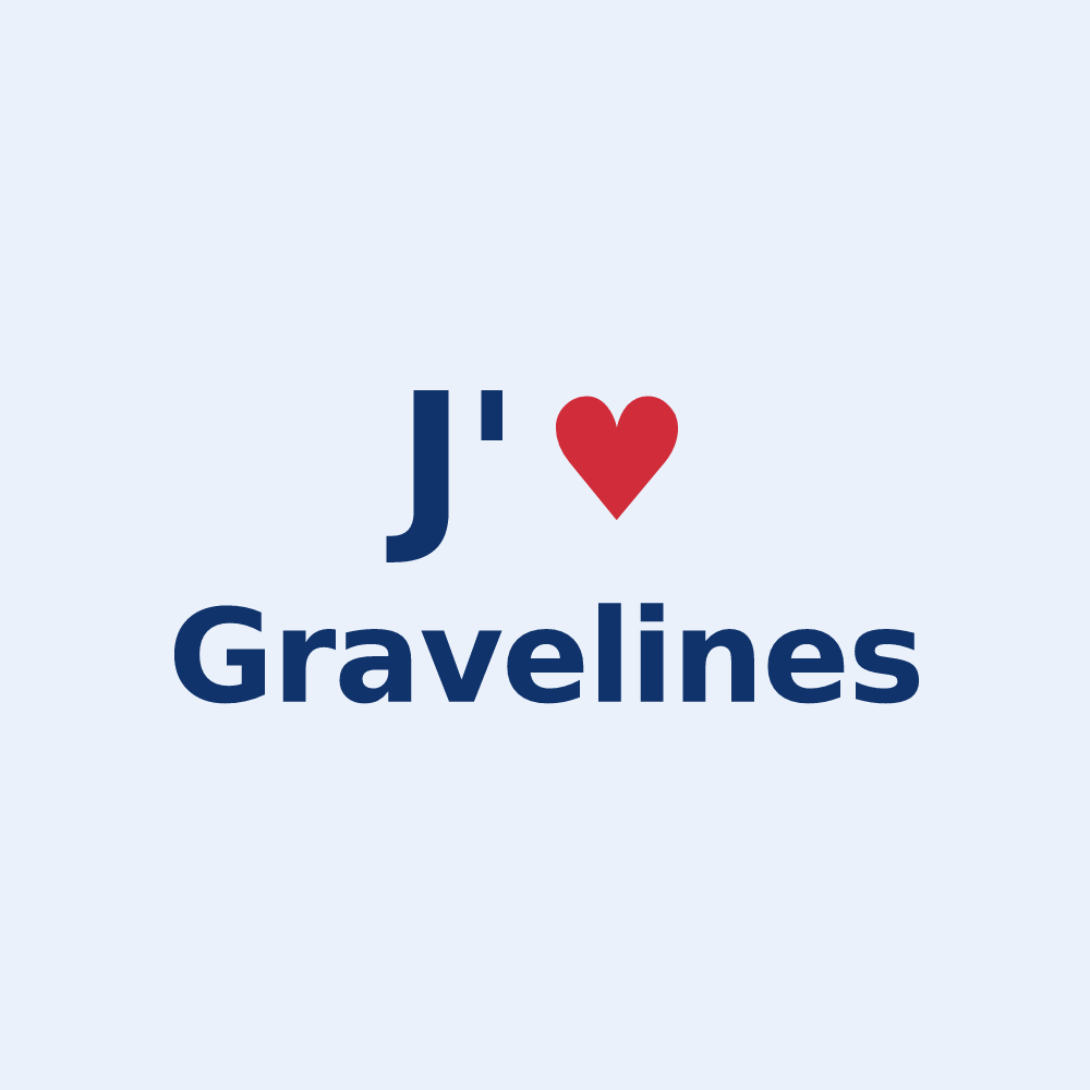 Sticker personnalisé Gravelines — design « J'aime Gravelines » imprimé sur le sticker