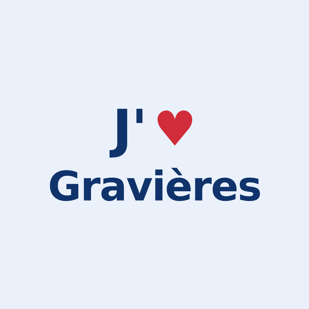 Sticker personnalisé Gravières — design J'aime Gravières