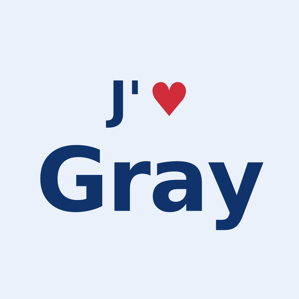 Sticker personnalisé Gray — design J'aime Gray