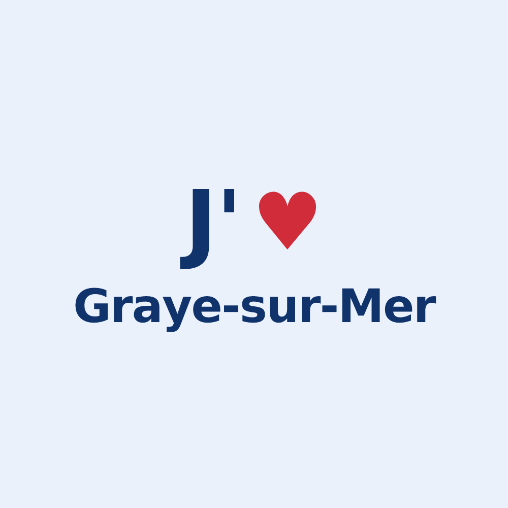 Sticker personnalisé Graye-sur-Mer — design J'aime Graye-sur-Mer