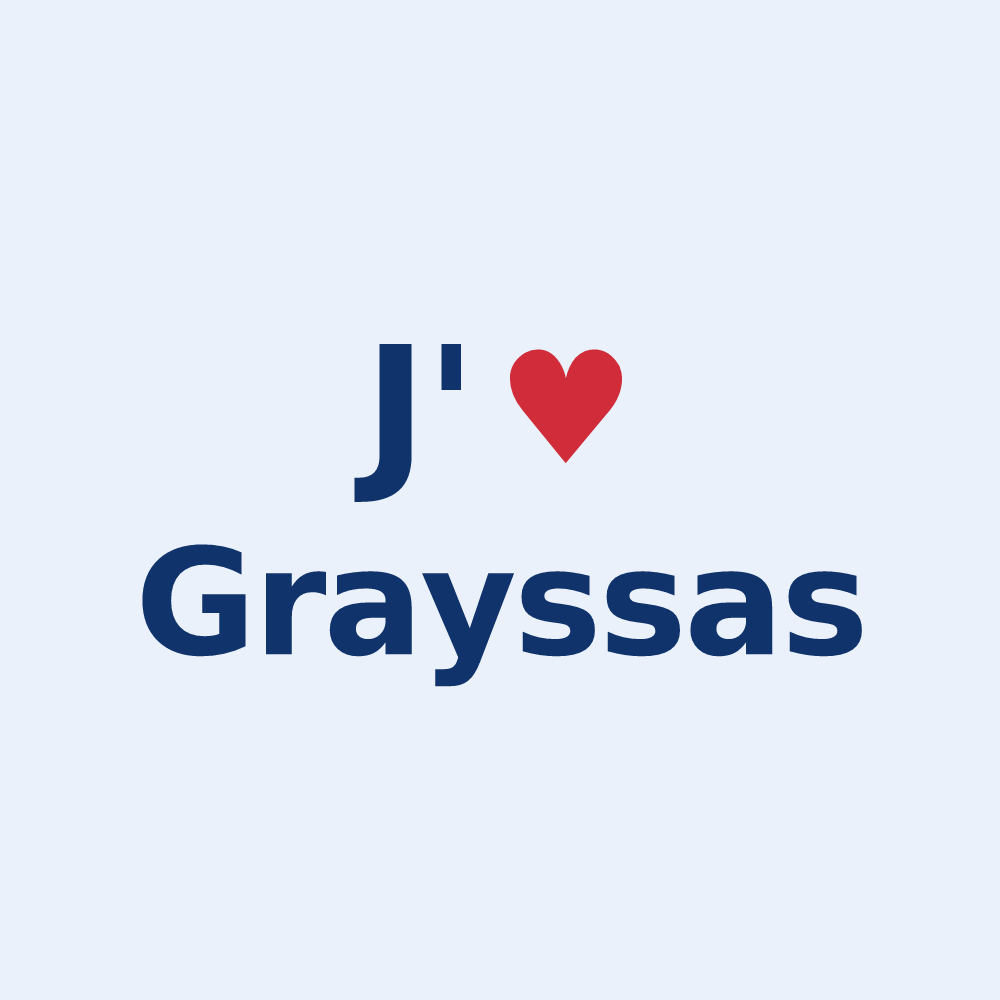 Sticker personnalisé Grayssas — design J'aime Grayssas