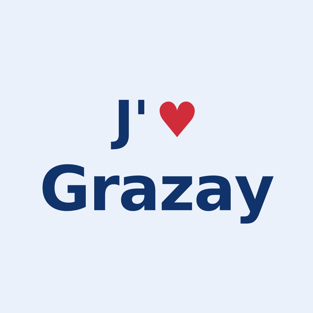 Sticker personnalisé Grazay — design J'aime Grazay