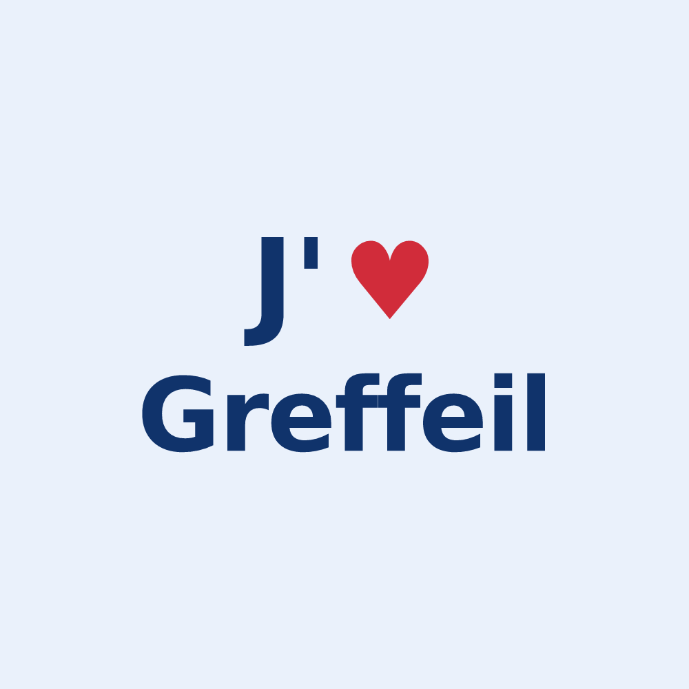 Sticker personnalisé Greffeil — design J'aime Greffeil