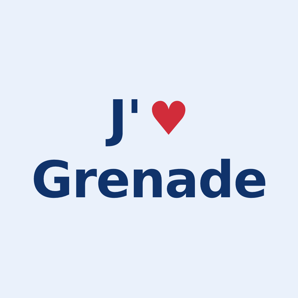 Sticker personnalisé Grenade — design J'aime Grenade