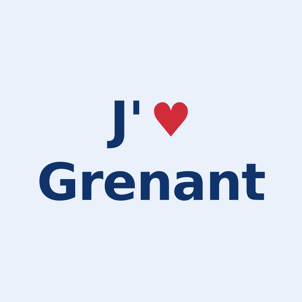 Sticker personnalisé Grenant — design J'aime Grenant