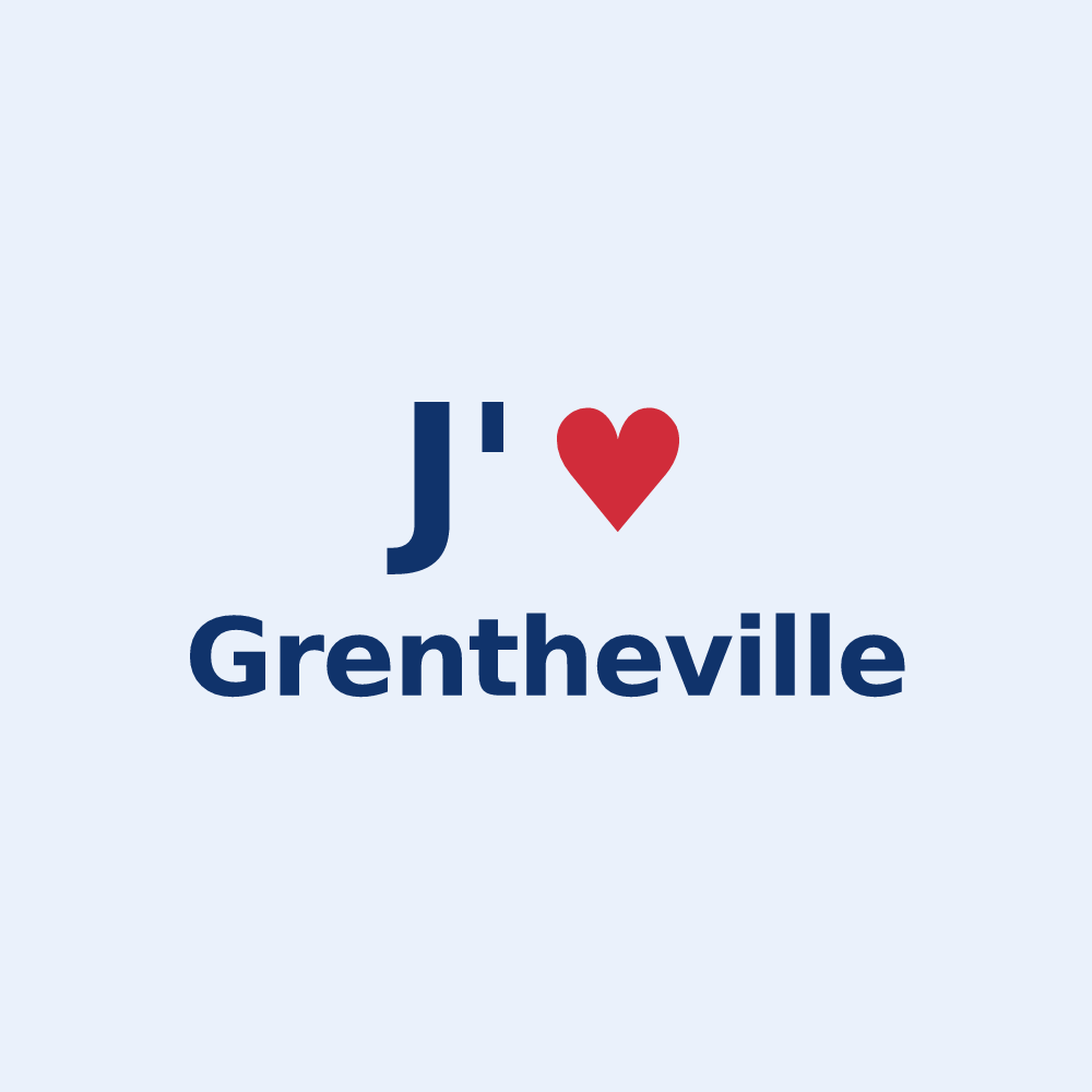 Sticker personnalisé Grentheville — design J'aime Grentheville