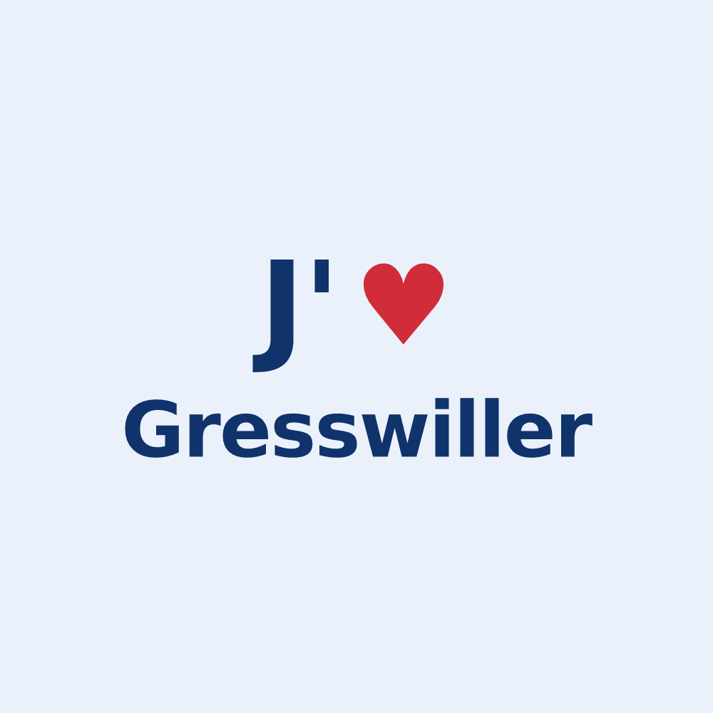 Sticker personnalisé Gresswiller — design J'aime Gresswiller