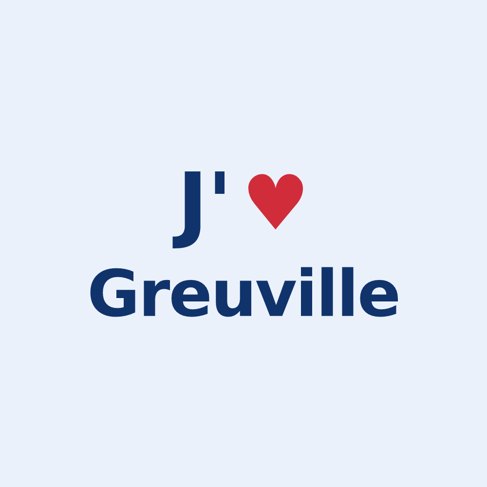 Sticker personnalisé Greuville — design J'aime Greuville