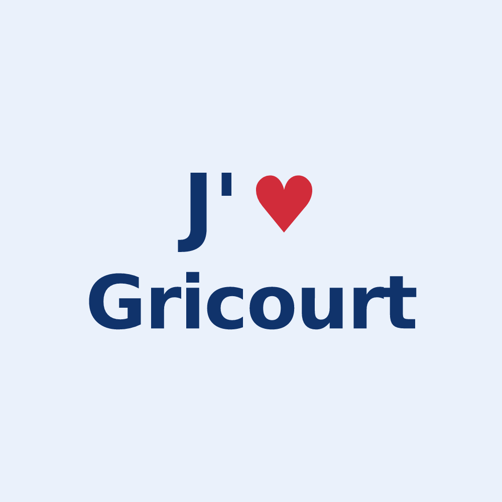 Sticker personnalisé Gricourt — design J'aime Gricourt