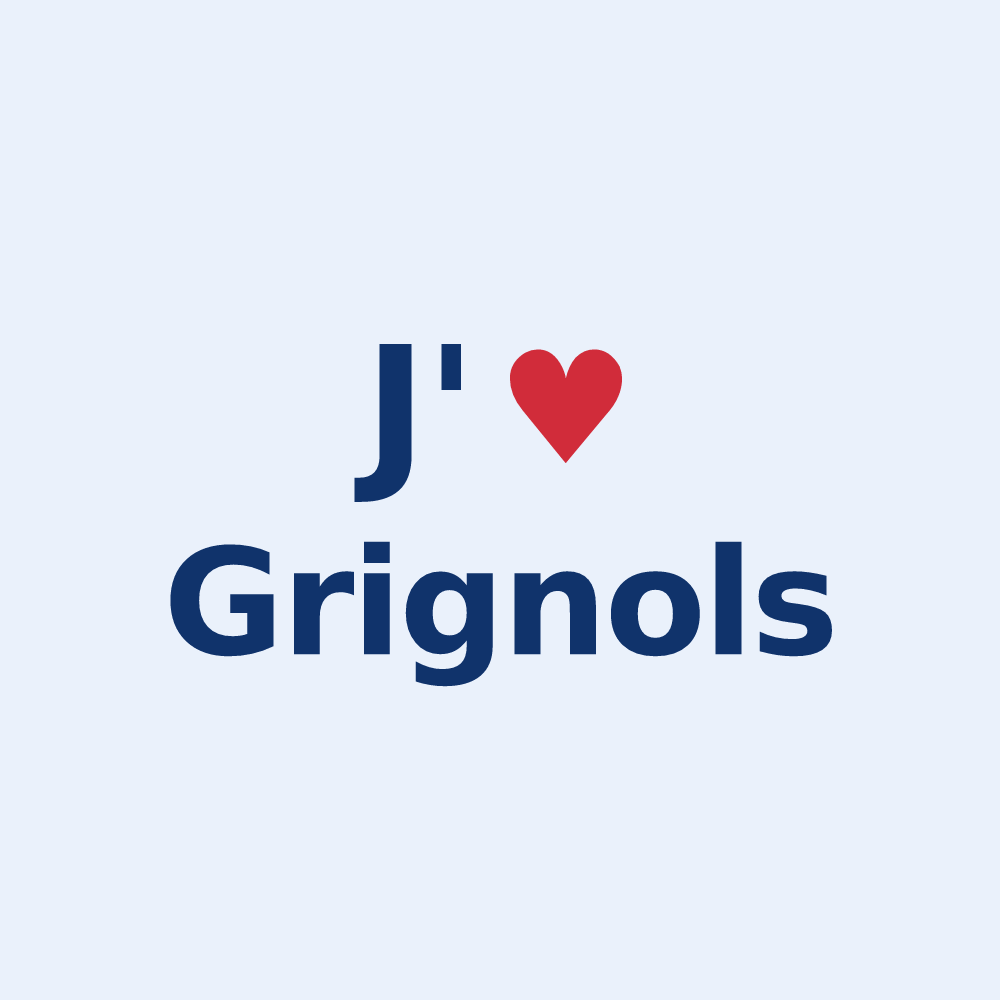 Sticker personnalisé Grignols — design J'aime Grignols