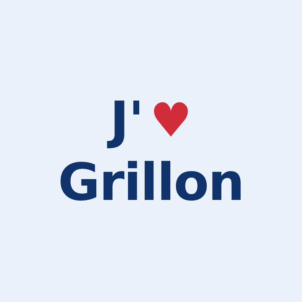 Sticker personnalisé Grillon — design J'aime Grillon