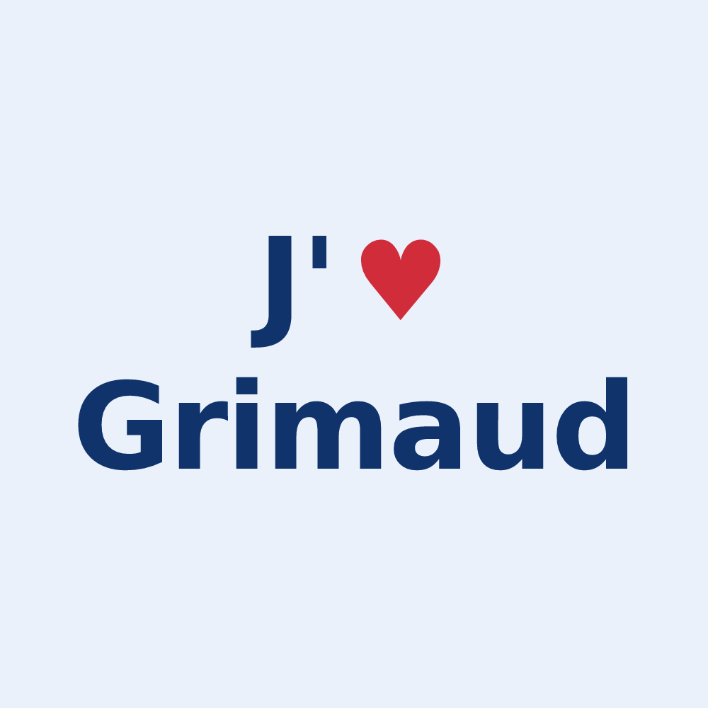 Sticker personnalisé Grimaud — design J'aime Grimaud