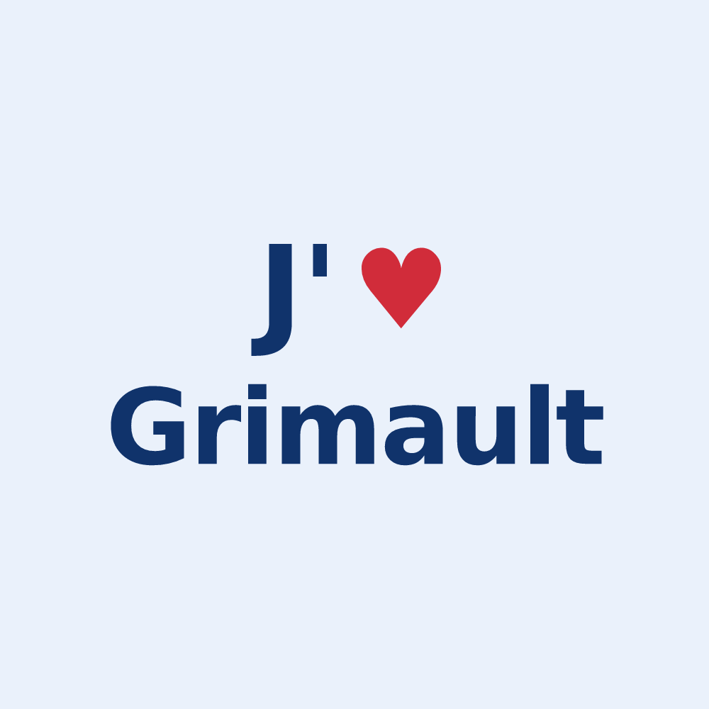 Sticker personnalisé Grimault — design J'aime Grimault