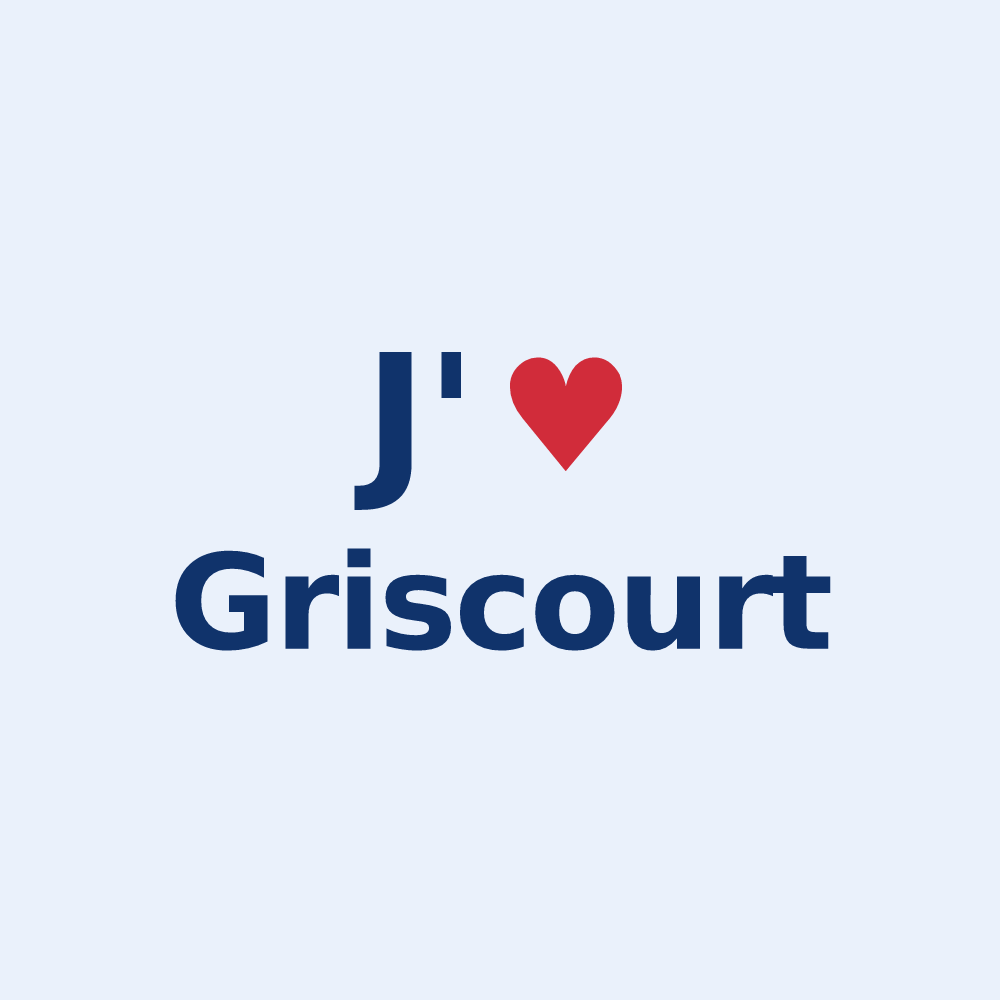 Sticker personnalisé Griscourt — design J'aime Griscourt